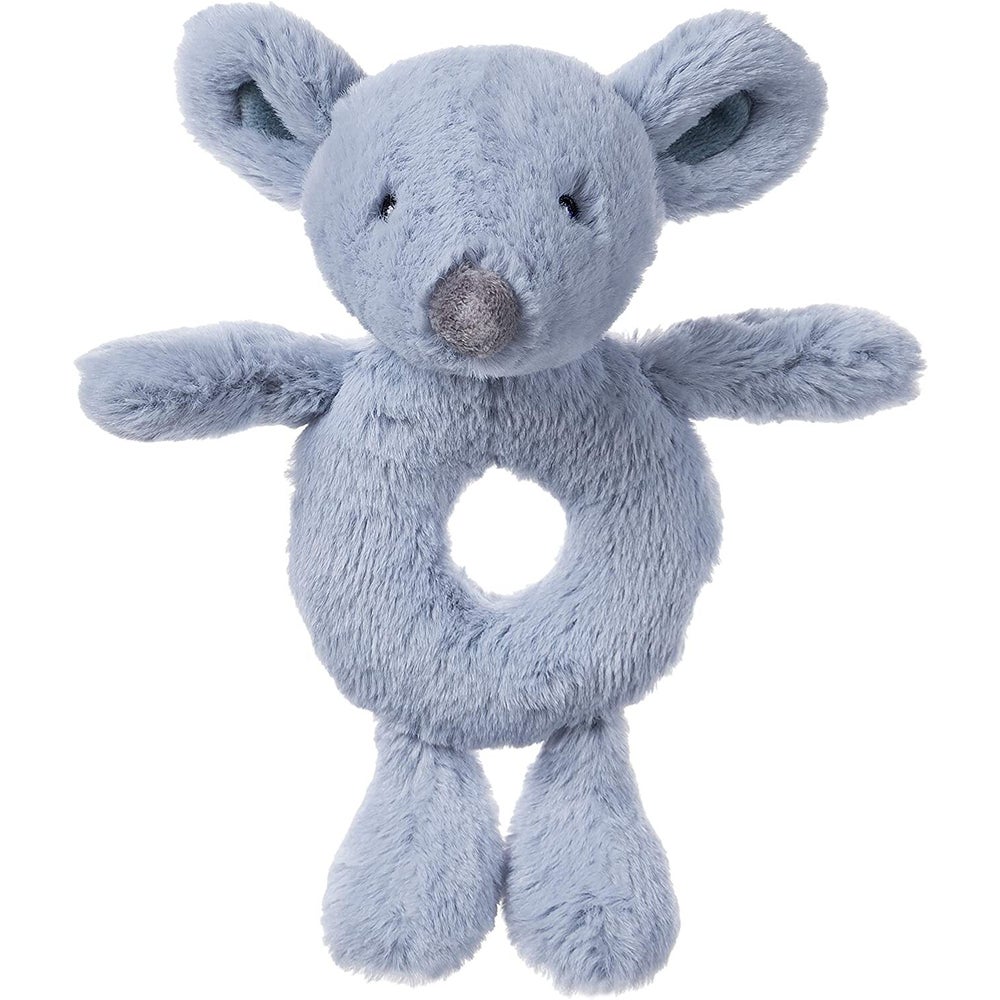 BABY - 7.5" LIL' LUVS MOUSE RING RATTLE (6) BL